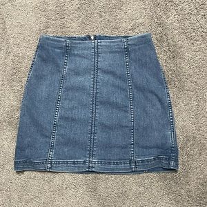 free people denim skirt